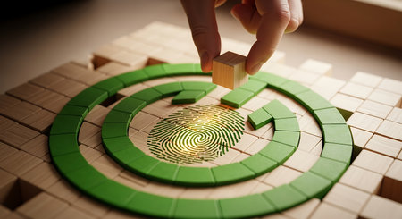 Circular economy puzzle. Sustainability concept. Eco-friendly solutions.の素材