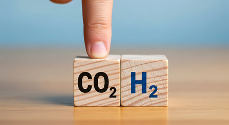 Carbon Dioxide and Hydrogen Renewable energy Sustainable innovationの素材
