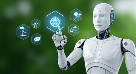 AI Sustainable Technology Intelligence Renewable energy Solutions.の素材