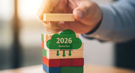 CO2 reduction. Goals 2026. Climate action sustainability.の素材