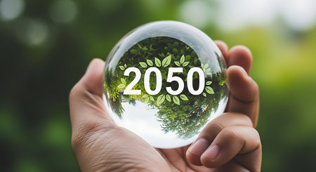 Net zero target future sustainable ecosystem planetary health.の素材