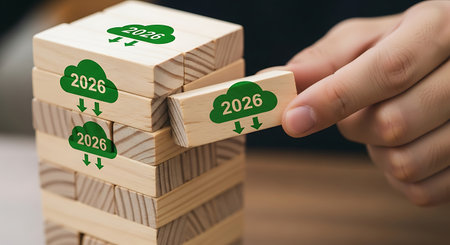 Forecasting 2026 business planning risk assessment market future.の素材