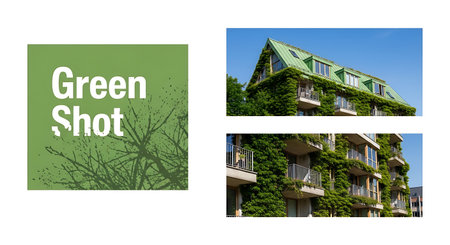 Architecture buildings walls gardens shows sustainable green practicesの素材