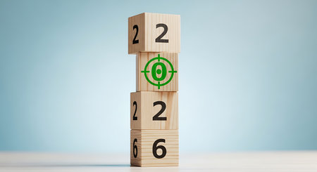 Year target new year goals business achievement success.の素材