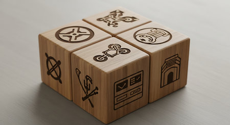 Sustainable mobility future transport wooden cubes renewable energyの素材