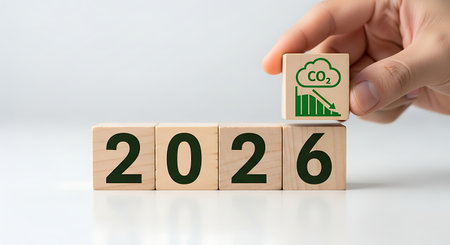 2026 target carbon emission reduction hand stacking co2 blocksの素材