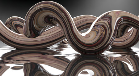 Abstract sculpture Modern art Swirling patterns Interior decorationの素材