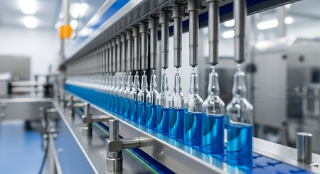 Pharmaceutical production Vial filling Sterile environment Automated processの素材