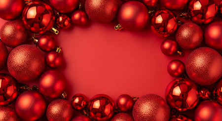 Holiday background red decoration celebration festive mood winterの素材