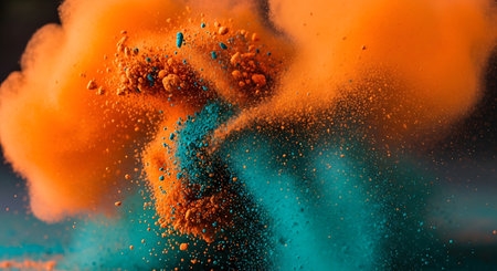 Vibrant colors explosion Abstract art powder blast Dynamic hues creativeの素材