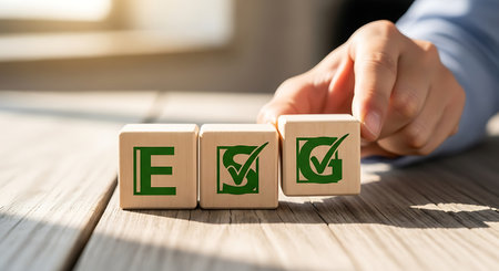 ESG concept. Environment social governance. Corporate sustainable investment.の素材