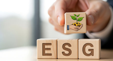 ESG investment green finance sustainable investing corporate responsibilityの素材