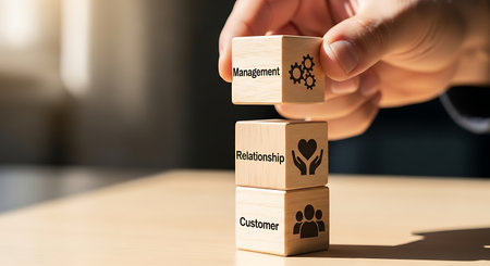 Building customer relationship with strategy, gears, and loveの素材