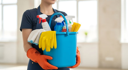 Cleaning service professional cleaning supplies bucket maid serviceの素材