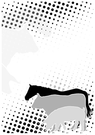 Livestock Dots Poster Backgroundのイラスト素材