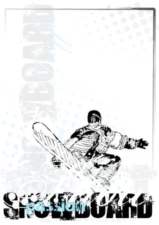 skiing background 3のイラスト素材