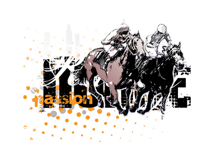 horse racing 1のイラスト素材