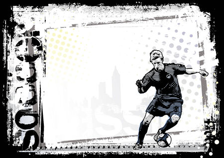 dirty soccer backgroundのイラスト素材