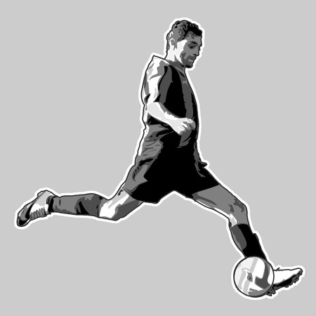 soccer playerのイラスト素材