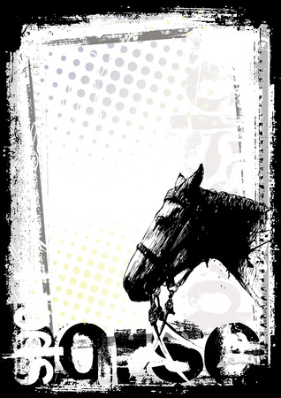 horse poster backgroundのイラスト素材