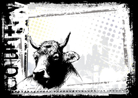 cow backgroundのイラスト素材