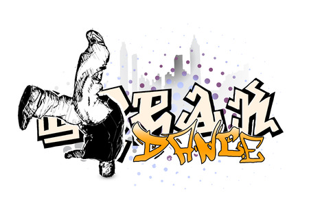 break dancerのイラスト素材
