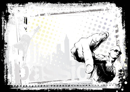 rapper backgroundのイラスト素材