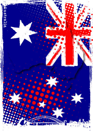 	poster of australiaのイラスト素材