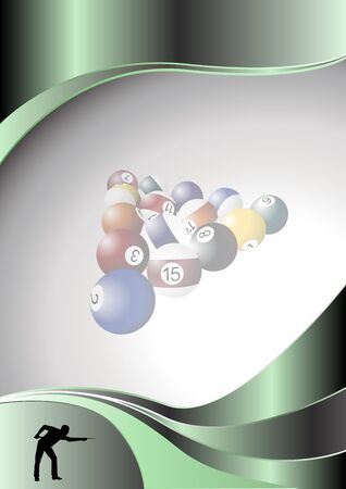 billiards metal posterのイラスト素材