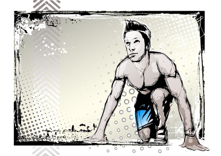 sprinter posterのイラスト素材