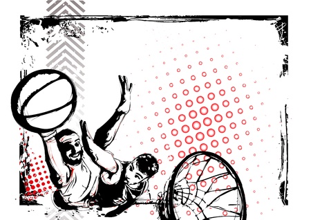 illustration of basketball posterのイラスト素材