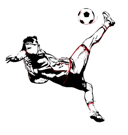 illustration of soccer playerのイラスト素材
