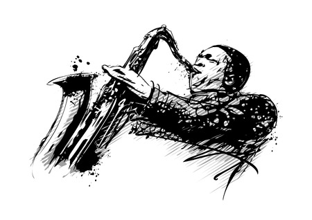 jazzman illustrationのイラスト素材