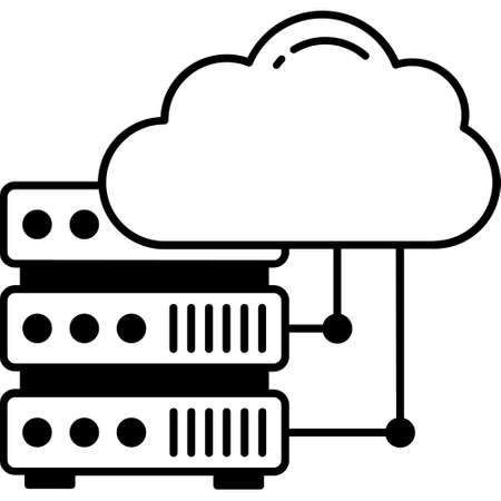 Cloud computing Glyph Black color Vector icon which can easily modify or editのイラスト素材