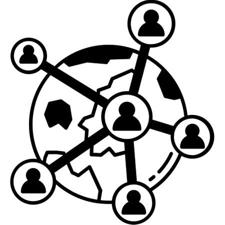 Cyberspace Glyph Black color Vector icon which can easily modify or editのイラスト素材