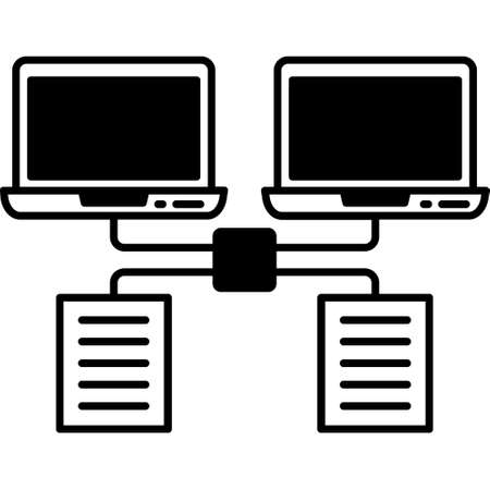 Connection process Glyph Black color Vector icon which can easily modify or editのイラスト素材
