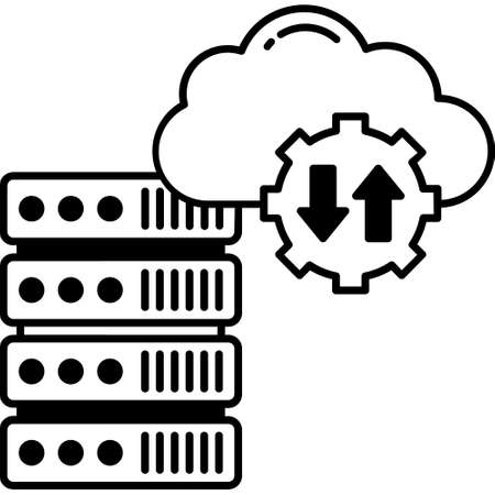 Big data Glyph Black color Vector icon which can easily modify or editのイラスト素材