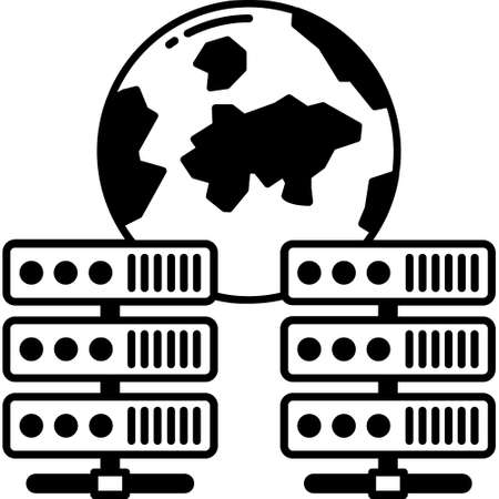 Communication network  Glyph Black color Vector icon which can easily modify or editのイラスト素材