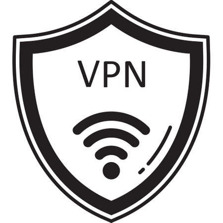 Internet protocol security Glyph Black color Vector icon which can easily modify or editのイラスト素材