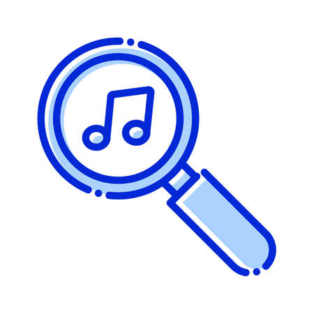 Music search, music, search, audio fully editable vector iconsのイラスト素材