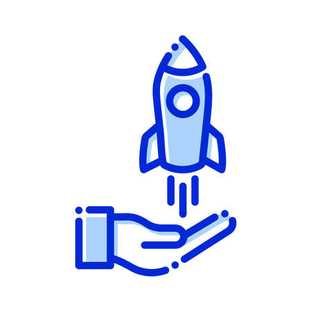 Brand development, rocket, startup, branding fully editable vector iconsのイラスト素材