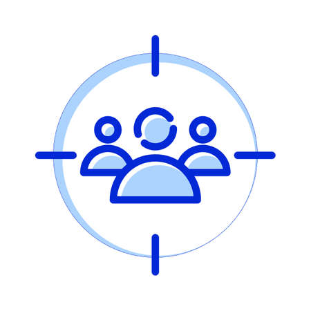 Target audience, audience, customer, target fully editable vector iconsのイラスト素材