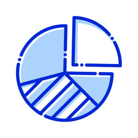 Pie chart, pie graph, graph, report fully editable vector iconsのイラスト素材