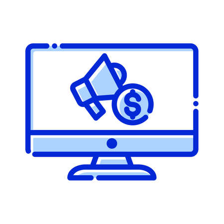 Internet marketing, marketing, advertising, online marketing fully editable vector iconsのイラスト素材