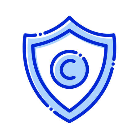 Copyright protection, copyright, protection, security fully editable vector iconsのイラスト素材