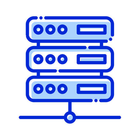 Server, online server, server network, hosting fully editable vector iconsのイラスト素材