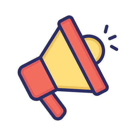 Megaphone,  seo promotion, marketing, advertising fully editable vector iconsのイラスト素材