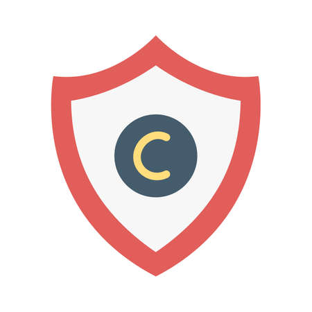 Copyright protection, copyright, protection, security fully editable vector iconsのイラスト素材