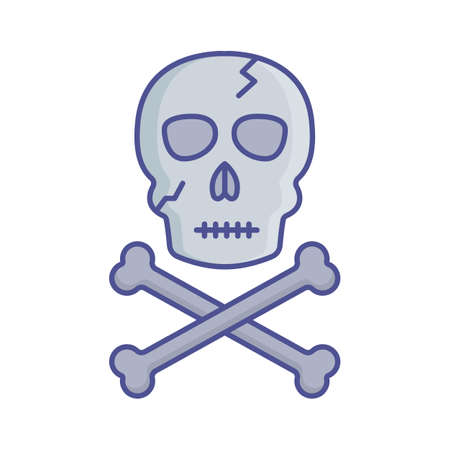 Dead head fill inside vector icon which can easily modify or editのイラスト素材