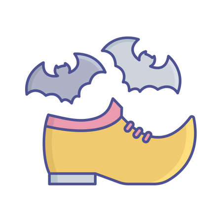 Terrible shoe fill inside vector icon which can easily modify or editのイラスト素材